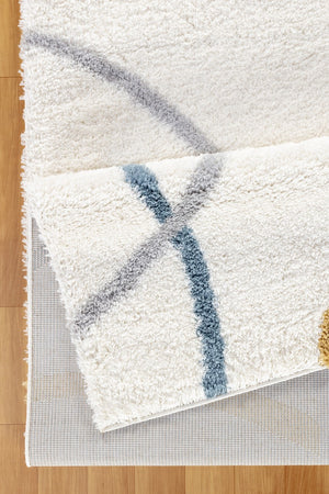 English Elm Loft Shag Ivory Area Rug 5'3" X 7' - Cozy, Durable, And Stylish Shaggy Rug For Any Space B186P181097