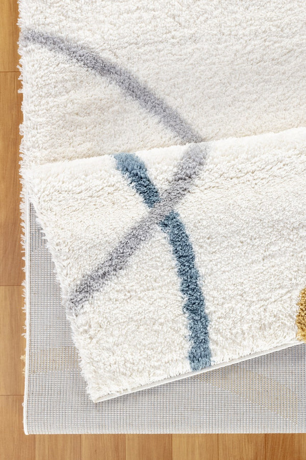 English Elm Loft Shag Ivory Area Rug 5'3" X 7' - Cozy, Durable, And Stylish Shaggy Rug For Any Space B186P181097