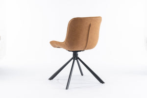 English Elm Mid-Century Modern Tufted Swivel Dining Chair Set Of 2 - Stylish Upholstered Accent Chairs For Any Space T3903P405990