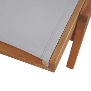 English Elm Christopher Knight Home® - OUTDOOR Chaise Lounge with Acacia Wood Frame and Breathable Mesh Seating for Durable Outdoor Comfort Grey,Natural 63.5 L x 31.25 W x 6 H N776P286344E