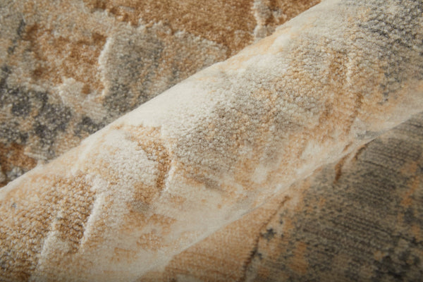 Feizy Rugs Jaxson Abstract High-low Pile Wool/Nylon Rug - Contemporary Hand-carved Design For Elegant Spaces Gray,Tan,Ivory Wool,Nylon Jxn39pwfgrymlth00