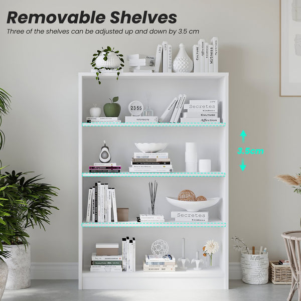 English Elm Bookcase Freestanding Wood 3 Shelf Adjustable Open Storage Unit for Home Office T3623P431338