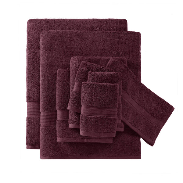 JLA Home Madison Park Signature - Ultra-Soft 100% Cotton Towels with 800 GSM Plush Pile, Antimicrobial Finish and Oeko-Tex Safety Burgundy MPS73-471