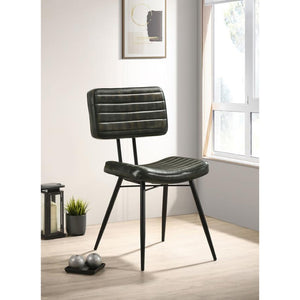 English Elm Set Of 2 Cozy Leather Upholstered Dining Chairs – Vintage Charm With Modern Durability And Style B016P225483-GIGA