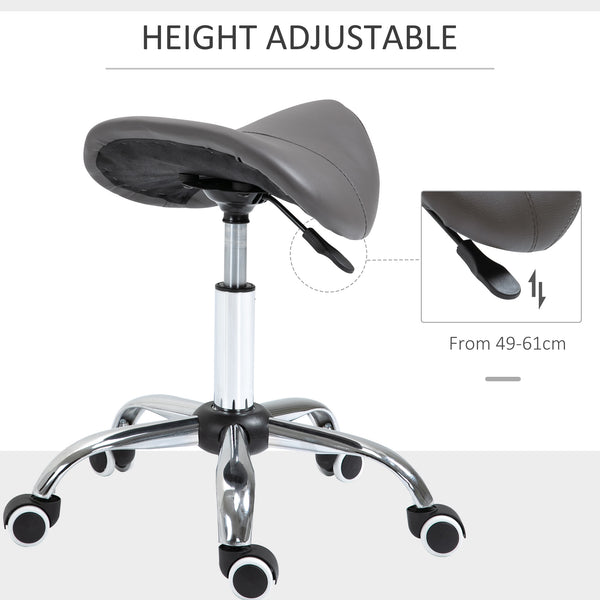 English Elm Ergonomic Saddle Stool Hydraulic Height Adjustable Swivel Seat for Salon Studio T3971P383694