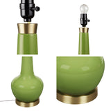 510 Design Zazie Transitional Ceramic Genie Table Lamp FB153-1186 Green