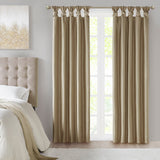 Madison Park Emilia Transitional Twist Tab Total Blackout Window Curtain Panel MP40-7406 Bronze