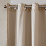 SunSmart Mirage Glam/Luxury Knitted Jacquard Damask Total Blackout Grommet Top Curtain Panel Pair SS40-0237 Champagne