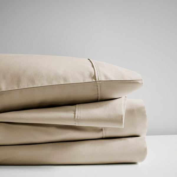 English Elm 4-piece Cal King Sateen Cotton Blend Sheet Set with Moisture Wicking Deep Pocket Fit B035P437448