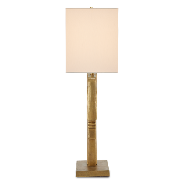 Thebes Antique Brass Table Lamp - Art Deco Inspired Design by Ian Thornton for Elegant Interiors