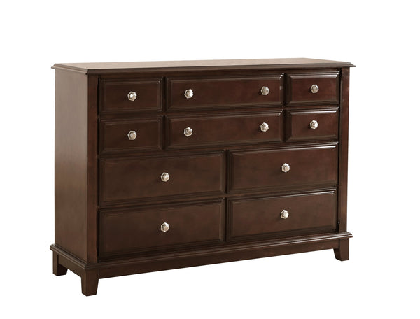 English Elm Ashford Cappuccino Dresser G9800-D – 6-Drawer Wood Veneer Storage Chest, 65" Wide, Stylish Organizer B078108513