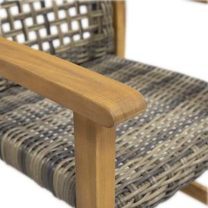English Elm Christopher Knight Home® - HAMPTON Acacia Wood Dining Chair Pair with Handwoven Wicker Seats and Durable Velvet Finish Natural Stained 60400.00