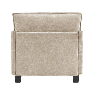 English Elm Modern Plush Chenille Loveseat with Pocket Coil Support, Reversible Cushions & Removable Zippers for Easy Care and Lasting Comfort taupe 34.5 L x 29 W x 8.5 H B011S01805