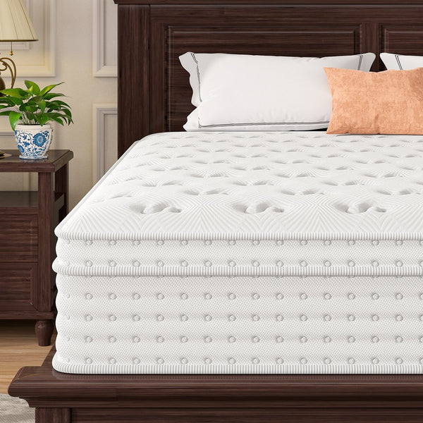 English Elm 12'' Hybrid Full Mattress Memory Foam Pocket Coils Fiberglass Free Spinal Support B2716P383548