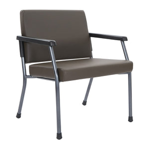 OSP Home Furnishings Bariatric Guest Chair with Reinforced Metal Frame and Pu Arms for Medical Waiting Rooms Java BC9602-R102