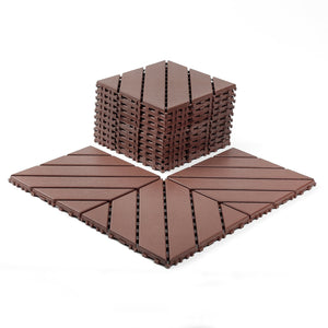 English Elm Plastic Snap Together Polypropylene Deck Tiles Waterproof 44 Sq Ft Patio Pool Cover W3022P251843
