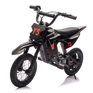 English Elm 24v 250w Kids Off-road Electric Motorcycle with Led Lights Bluetooth and Rear Suspension W1578P203984