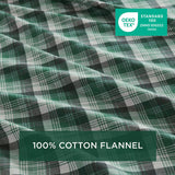 Woolrich Cotton Flannel Lodge/Cabin Sheet Set WR20-4005 Green Plaid