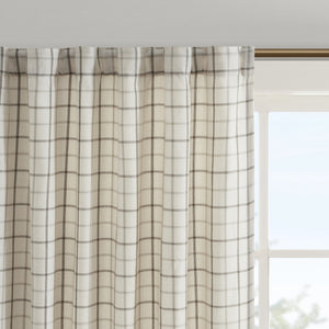 English Elm 1 Pcs 50X108" Cozy Plaid Curtain Panel With Fleece Lining For Insulation & Stylish Light Control B035P319832