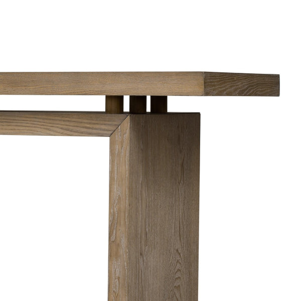 English Elm U_Style Modern Ash Veneer Console Table - Stylish Entryway, Hallway, And Living Room Furniture Solution N711P241324O-GIGA