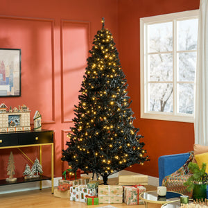 English Elm Homcom 7.5' Prelit Douglas Fir Christmas Tree – 500 Warm White Leds, Realistic Branches & Easy Setup W2225P249690