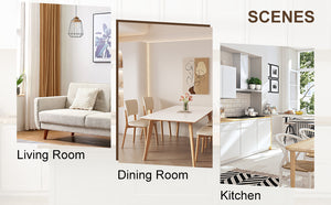 English Elm 1 Contemporary 5-Piece Dining Set With Tempered Glass Tabletop & 4 Brown Fabric Chairs For Home W1151S04027