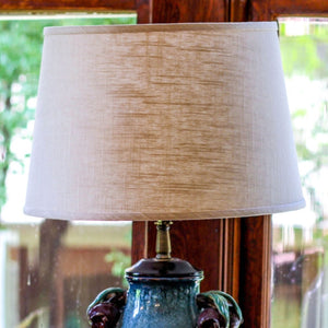 English Elm Slant Modified Empire Linen Hardback Shade with Warm Stonewash Finish for Table Lamps B075101406