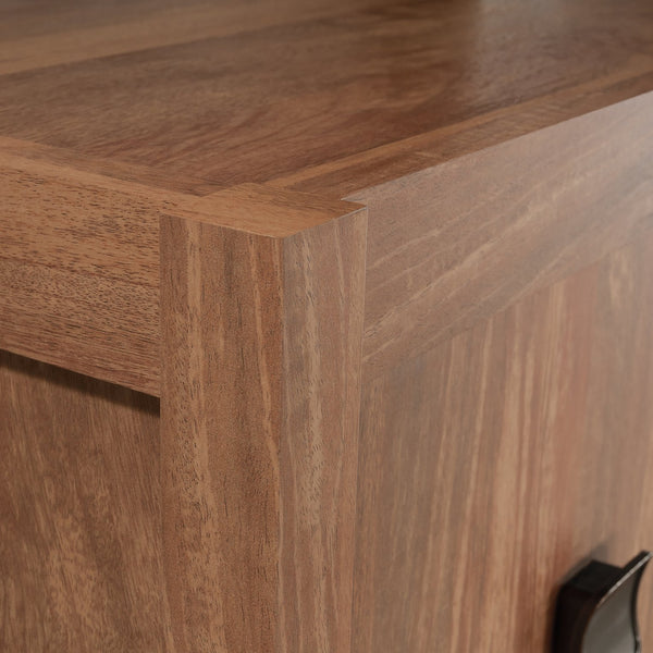 English Elm Hutch, Rustic Brown Finish Storage Solution With Display Shelves For Office, Dining, And Kitchen Spaces B356P367856