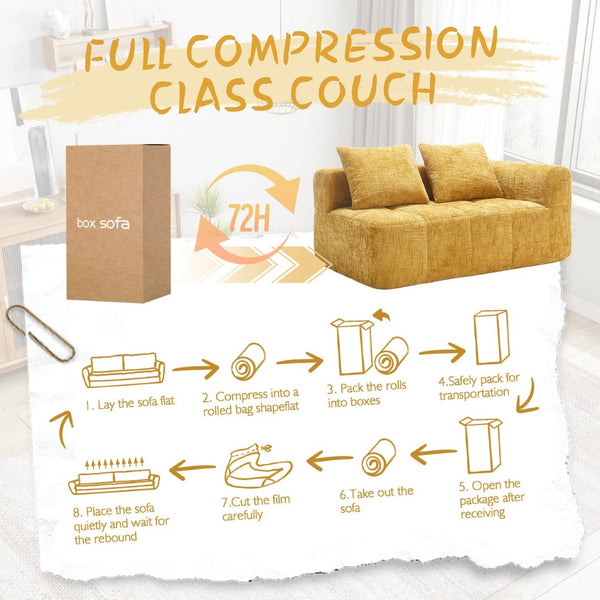 English Elm United Chenille Loveseat Sofa - Cozy Modular Sleeper For Small Spaces, Modern Comfort & Style W1568P255142-GIGA