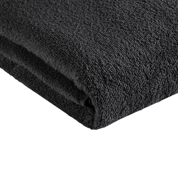 JLA Home 510 Design - 100% Cotton zero-twist 12-piece towel set — quick-dry, ultra-absorbent bath, hand & washcloths, OEKO-TEX certified Black 5DS73-0289