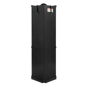 English Elm Lighted Corner Curio Cabinet With Adjustable Shelves, Elegant Black Design, Perfect For Home Display W1758P300126