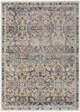 Feizy Rugs Kaia Luxurious Low Pile Area Rug - Soft, Durable Damask Design In Neutral Tones For High Traffic Areas Tan,Blue,Orange Polypropylene,Viscose,Polyester Kai39gnfblumltb00