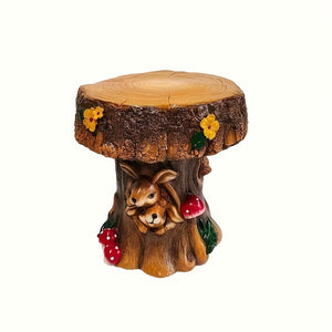 English Elm 14" Pineapple Resin Stool Sculpted Tropical Accent for Patio Balcony or Living Room W5709P460842