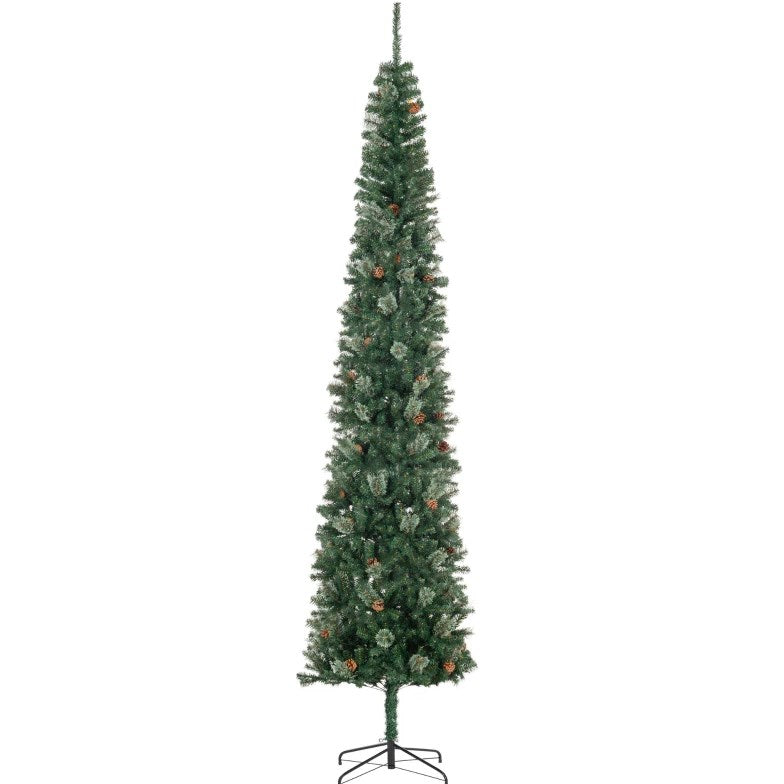 English Elm Christmas Half Tree 5ft Pvc Auto Open Branches Steel Base Wall Hugging Indoor T3971P414576
