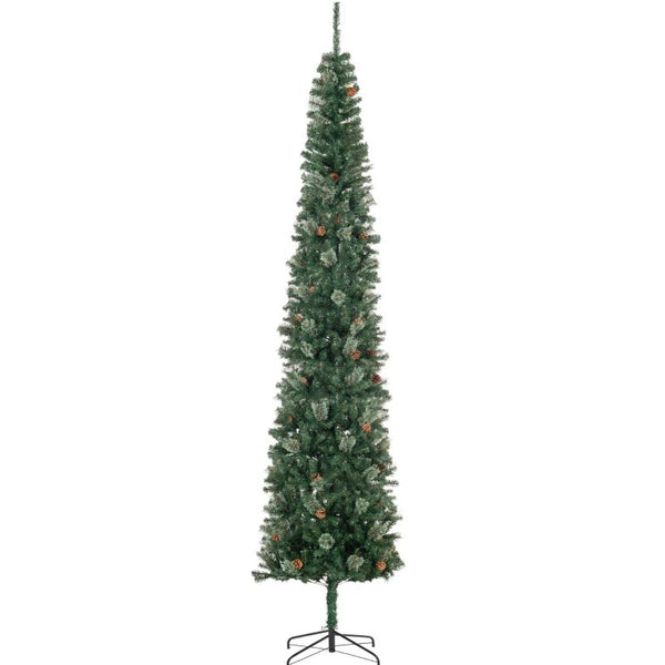 English Elm Christmas Half Tree 5ft Pvc Auto Open Branches Steel Base Wall Hugging Indoor T3971P414576