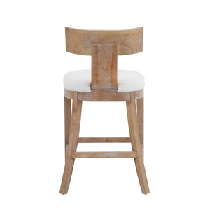 English Elm 27" Armless Counter Stools Set of 2 Padded Rubberwood Kitchen Island Seating N780P403744F