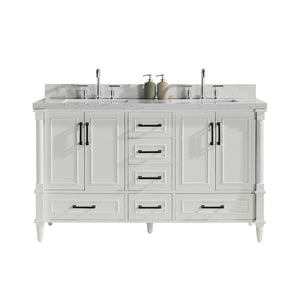 English Elm Fully 64" Freestanding Double Bathroom Vanity with Two Handle Sets, Waterproof 5-Layer Paint Finish W1826P167879