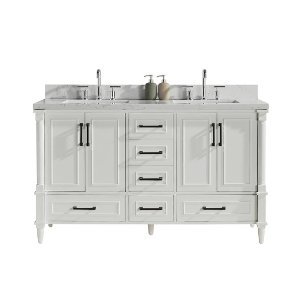 English Elm Fully 64" Freestanding Double Bathroom Vanity with Two Handle Sets, Waterproof 5-Layer Paint Finish W1826P167879