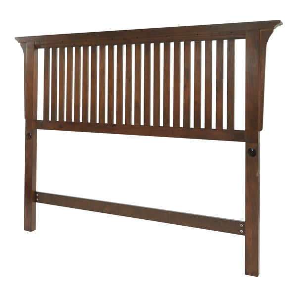 OSP Home Furnishings Modern Mission Queen Headboard Vintage Oak