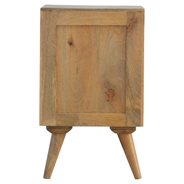 English Elm Solid Mango Wood Four Drawer Nightstand Handcrafted Nordic Bedside Storage Organizer B182P280766