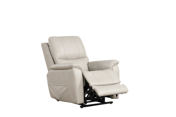 English Elm Contemporary Sandbach Manual Glider Recliner with Padded Track Arms, Smooth Motion, Soft Neutral Fabric Upholstery Light Gray 37 L x 31 W x 34 H B2741P387676