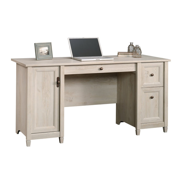 English Elm Computer Desk In Gray Finish – Spacious Work Surface, Ample Storage & Stylish Design For Home Office B356P402705