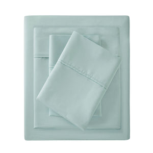 JLA Home Madison Park - Cotton premium sateen pillowcases with peached finish, OEKO-TEX softness, wrinkle-resistant luxury Seafoam MP21-4859