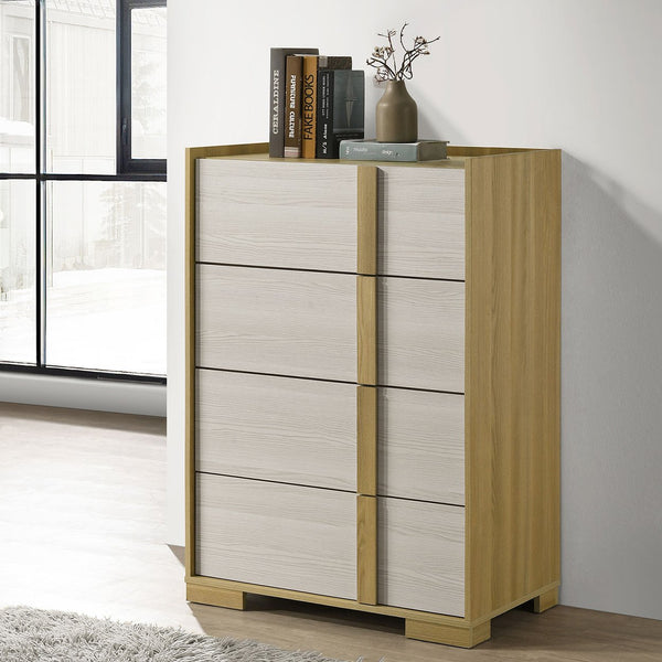 English Elm Lincoln 4-Drawer Chest - Space-Saving Storage With Modern Charm For Any Bedroom Or Hallway B062P378412
