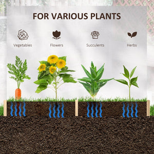 English Elm Outsunny Hexagon Wooden Raised Garden Bed – Tool-Free Assembly, Natural Fir Planter For Herbs & Veggies W2225P174419-GIGA