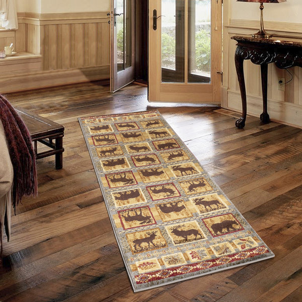 English Elm Nature'S Nest Lodge Area Rug - 7'10" X 10'3" - Soft, Durable, Stain Resistant, Kid & Pet Friendly B186P180952