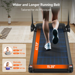 English Elm Treadmill Foldable Home Gym with 3hp Motor Incline Cushioned Belt and Bluetooth Speaker N728P337620B