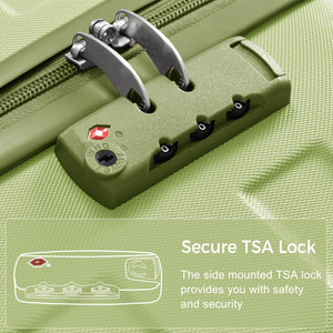 English Elm Luggage Set 3 Piece Abs Hardshell Spinner Suitcase with Tsa Lock Lightweight Travel N726P203164I