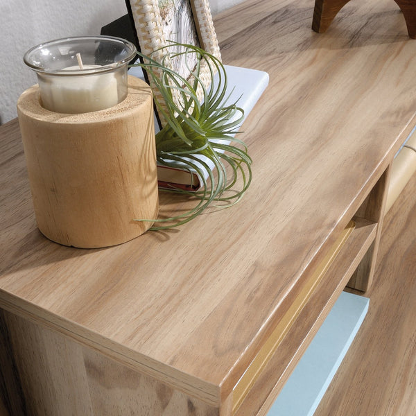 English Elm Organizer Hutch Brown Finish - Engineered Wood Desk Top Cubby Storage for Letters, Notes, Mail B356P367888