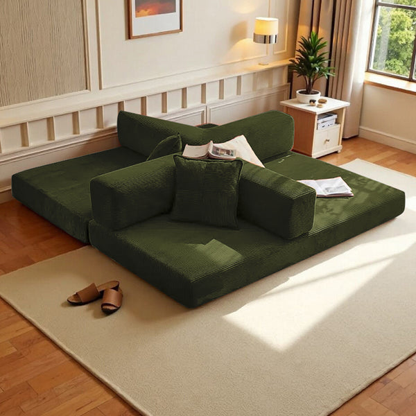 English Elm 2-In-1 Convertible Modular Sofa Bed With Memory Foam - Space-Saving Comfort For Small Spaces! W3653P355618